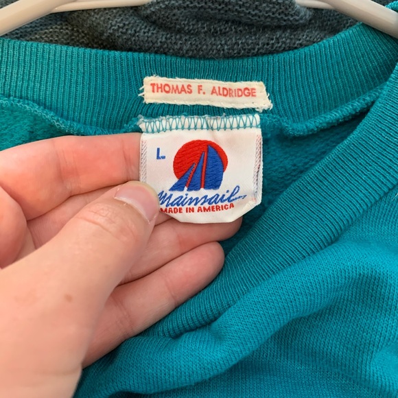 Vintage teal sweatshirt - Picture 5 of 7